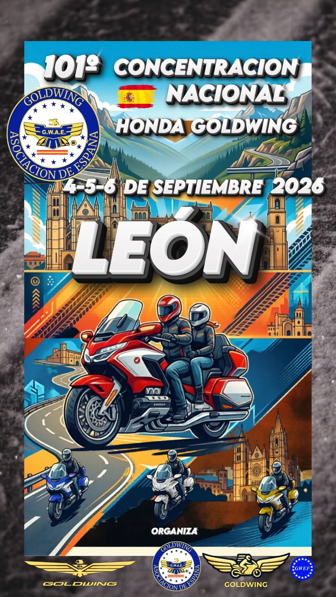 101ª Concentración Nacional Honda Goldwing en León